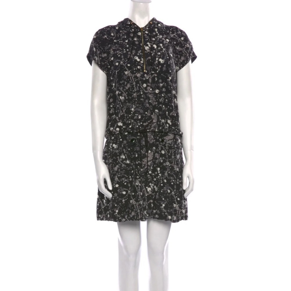Tory Burch Black White Pullover Hooded Active Dress Women’s 2 Lounge